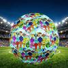 Sprunki Game Print Size 5 Soccer Ball, PU Wear Resistant Football for Match Training and Daily Practice, Birthday Gift for Soccer Fans