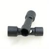 16-18mm Double-Headed Steel Ignition Spark Plug Socket Wrench Three-Jaw Wrench for Car Maintenance And Disassembly