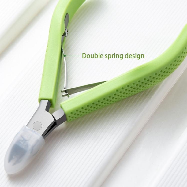 Stainless Steel Full Jaw Cuticle Shears Clippers Comfortable Rubber Handle Trimmer Professional Nail Care Tool