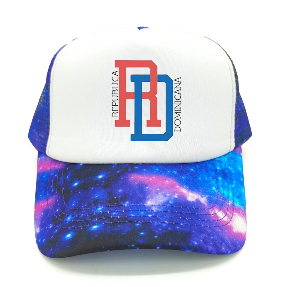 Dominikanische Republik RD Flagge Stolz Dominikanische Trucker-Kappe Sommer Netz Baseballkappe FeUnisex Unisex Retro Papa Geschenk Kappen