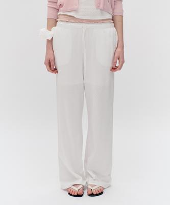 ROLAROLA Nubasic Eyelet Jersey String Pants White