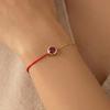 European Light Luxury Red String Zircon Bracelet: 12 Colors, Personalized Niche Design