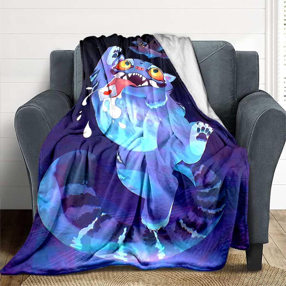 1pc K Pop Demon Hunters Cat Flannel Blanket, Soft Skin Friendly with Digital Printing, Various Sizes Available for Family, Friends, Birthday