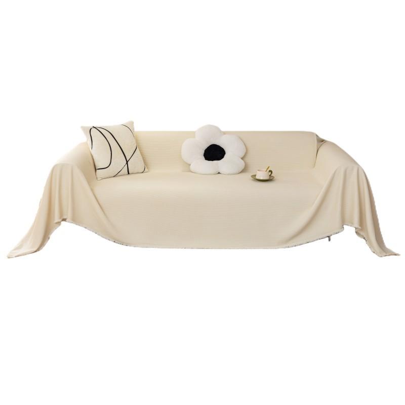 Copridivano Morbido Monocolore per Soggiorno Antiscivolo Spesso Solido Tappetino Cuscino per Divano Stile Semplice Asciugamano per Divano in Peluche Decorazione Divano Casa