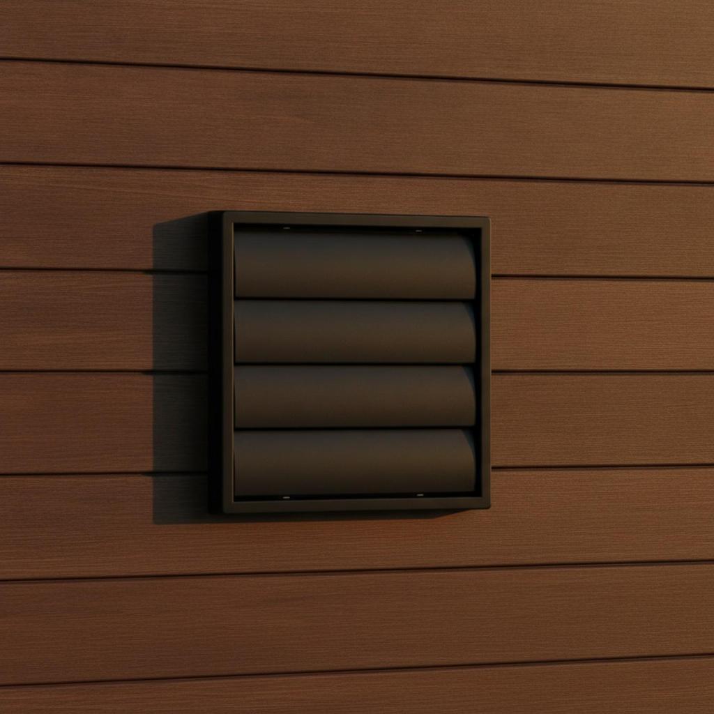 Wall Vent Cover with Screen Mesh Outdoor Louvered Grille External for Kitchen