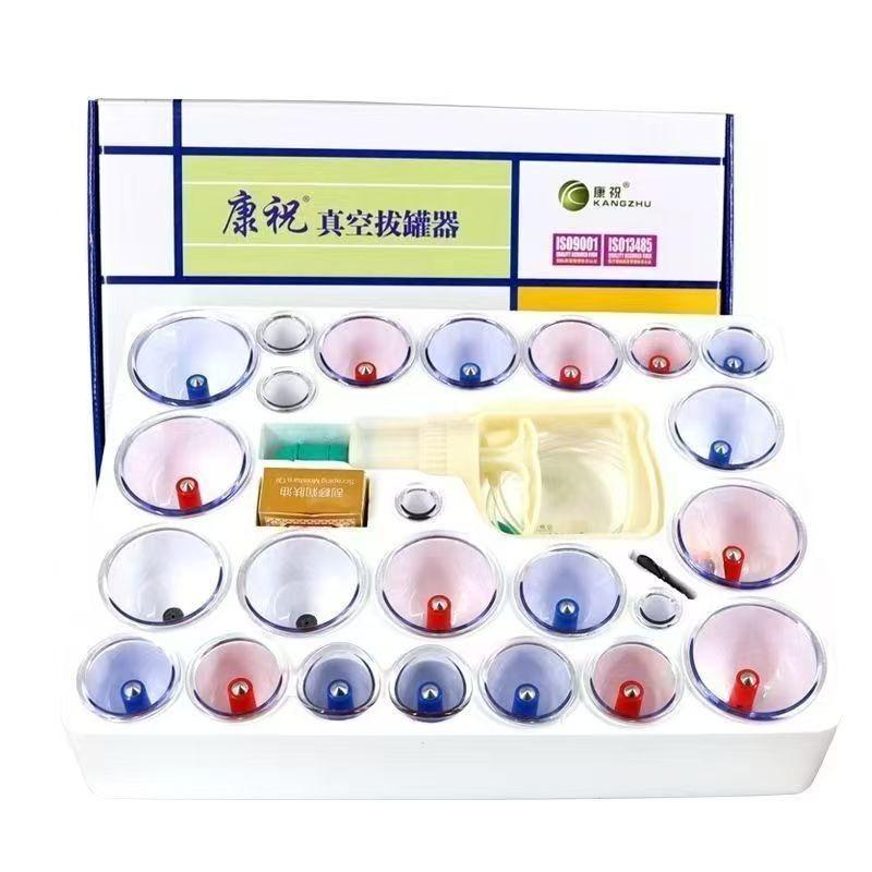 24pc/12pc/6pcs Kangzhu Massage Vacuum cupping set Suction Cups Chinese Traditional Cupping jar Acupunture Vacuum Cupping Set