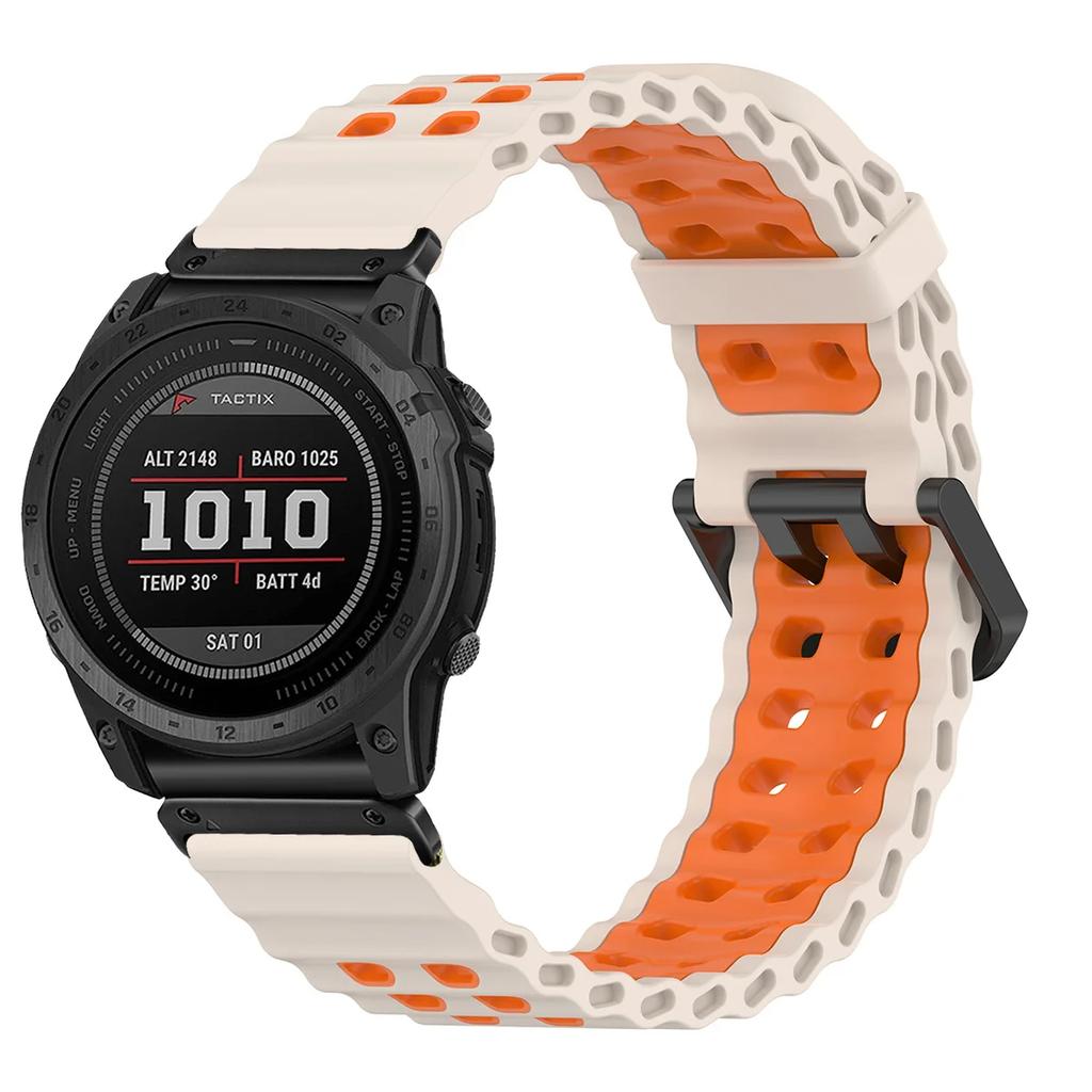 26mm Strap For Garmin Fenix 8 51mm Sport Silicone Wristband for Garmin Fenix 7XPro Instinst 3 Instinct 2X Solar Enduro 3 2 Band