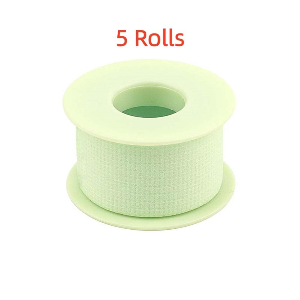 5 Rolls Multi Use Sensitive Resistant Under Eye Pad Breathable Lash Extension Makeup Tools  Women Green 2.5cm*4.5m