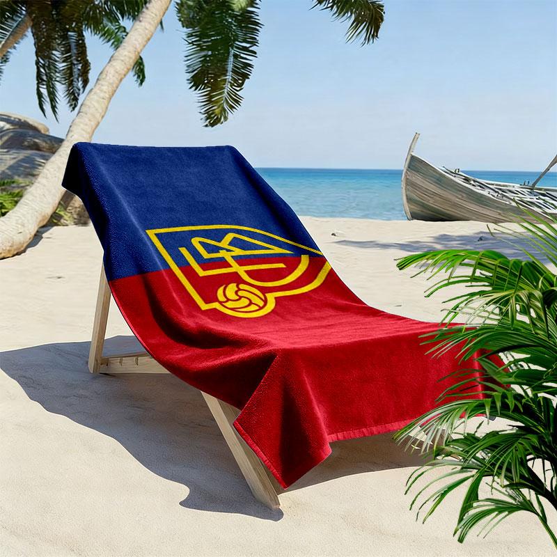 FC Basel Aufdruck Strandtuch, Großes Weiches Schnelltrocknendes Handtuch für Strand Camping Schwimmen