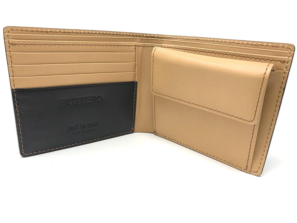 La Bell Label Geldbörse Buttero Italienisches Leder in Geldbörse Münze Tolles Tagesgeschenk [bell bell] Bi-Fold [Made in Japan] Herren (Mit Geldbörse) Vaters (Marine)