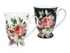 Set of 2 Carmani Ceramics Heart Flowers Mugs Gift Set 300ml