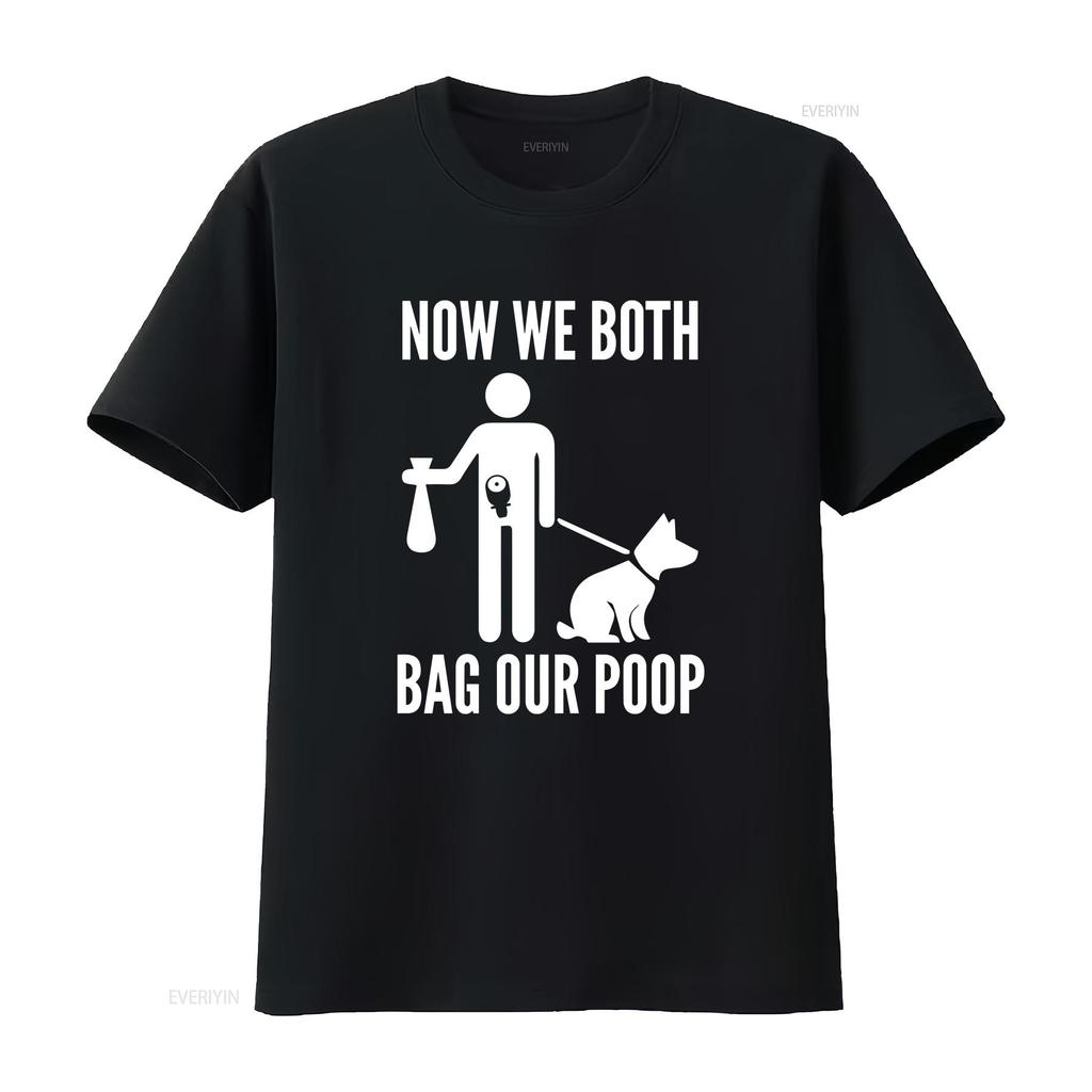 Now We Both Bag Our Poop Ostomy Humor T Shirt Vintage Washed Unisex Stretched Casual Versatile Stylish Comfortable Homme