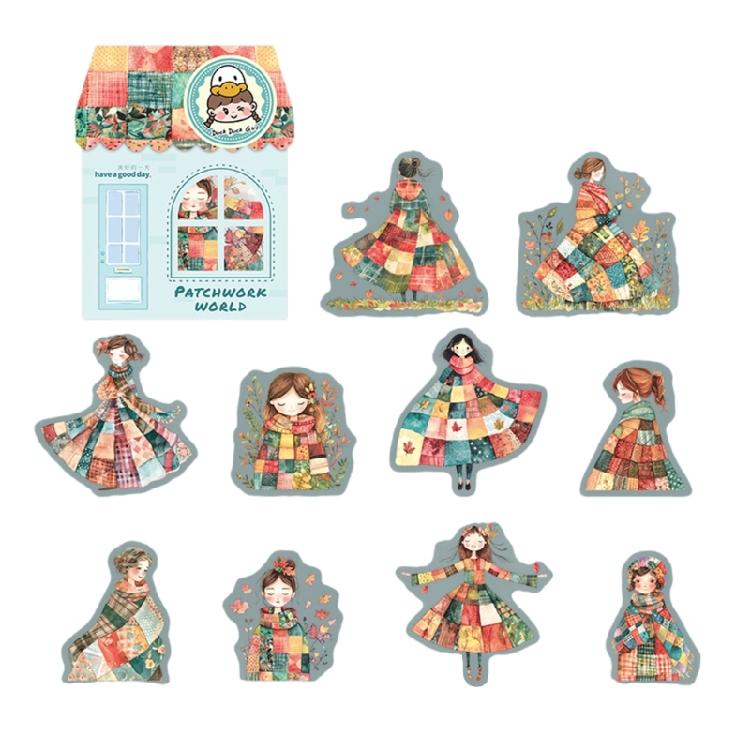 10PCS Scrapbooking Decorative Sticker Scene Sticker Water Resistant PET Sticker for Laptop Journal Phone Case Album