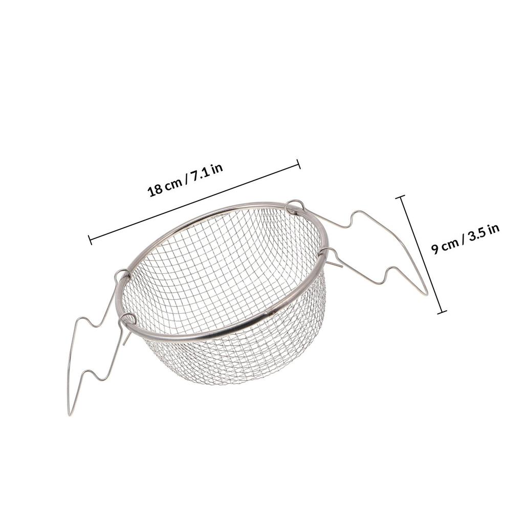 1Pcs Stainless Steel Food Fried Basket Frying Tool Kitchen Fry Basket Deep Fryer Strainer French Fries Kitchen Strainer