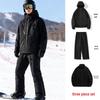 Ski Resort's Trendy Waterproof & Windproof Ski Suit Set for Men & Women, Fleece-Lined, Thickened, Plus Size, Warm
