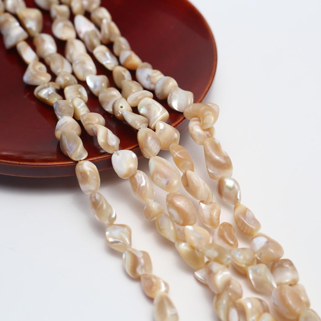 Seawater Shell Beads Natural Seawater Shell Irregular Beads 9x12mm For Jewelry Making DIY Necklace Bracelet Earrings Accessory Length 38cm