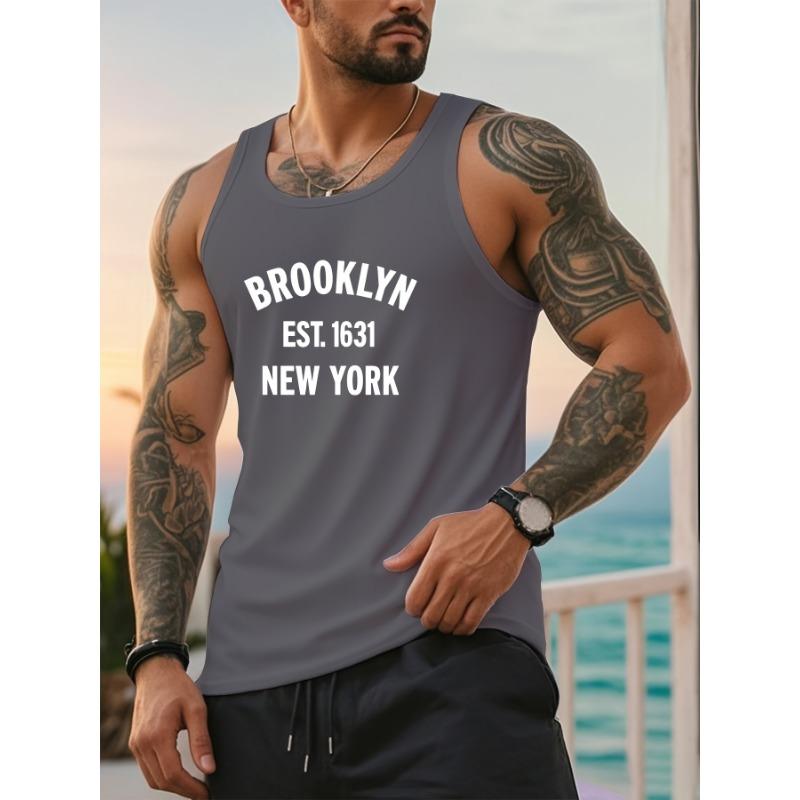 Narrow Shoulder Printed Summer Men's Vest