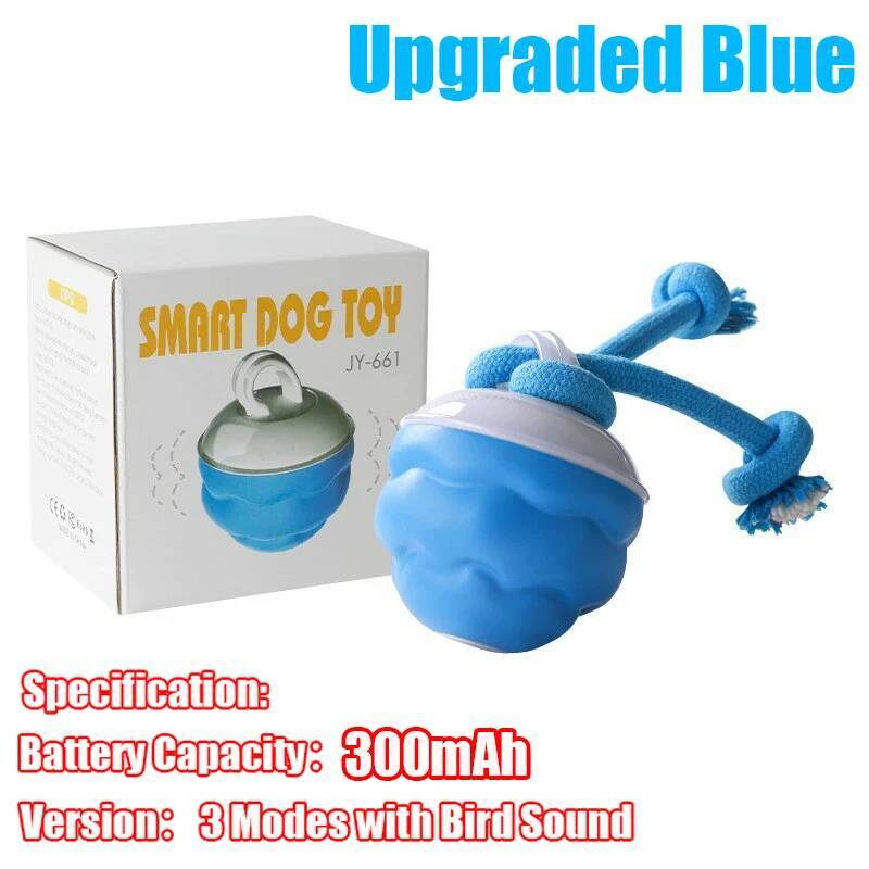 

Smart Interactive Dog Toys Rolling Ball With Rope Motion Activated Automatic Moving Squeaky Dog Training Puppy Chew Toy Balls