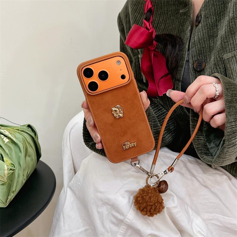 Winter Plush 3D Metal Cat iPhone Case for iPhone 17/16 Pro Max/15/14 for Women iPhone 16 Pro Max