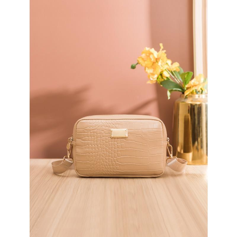 New simple single shoulder crossbody small bag fashionable and casual crocodile pattern women's bag