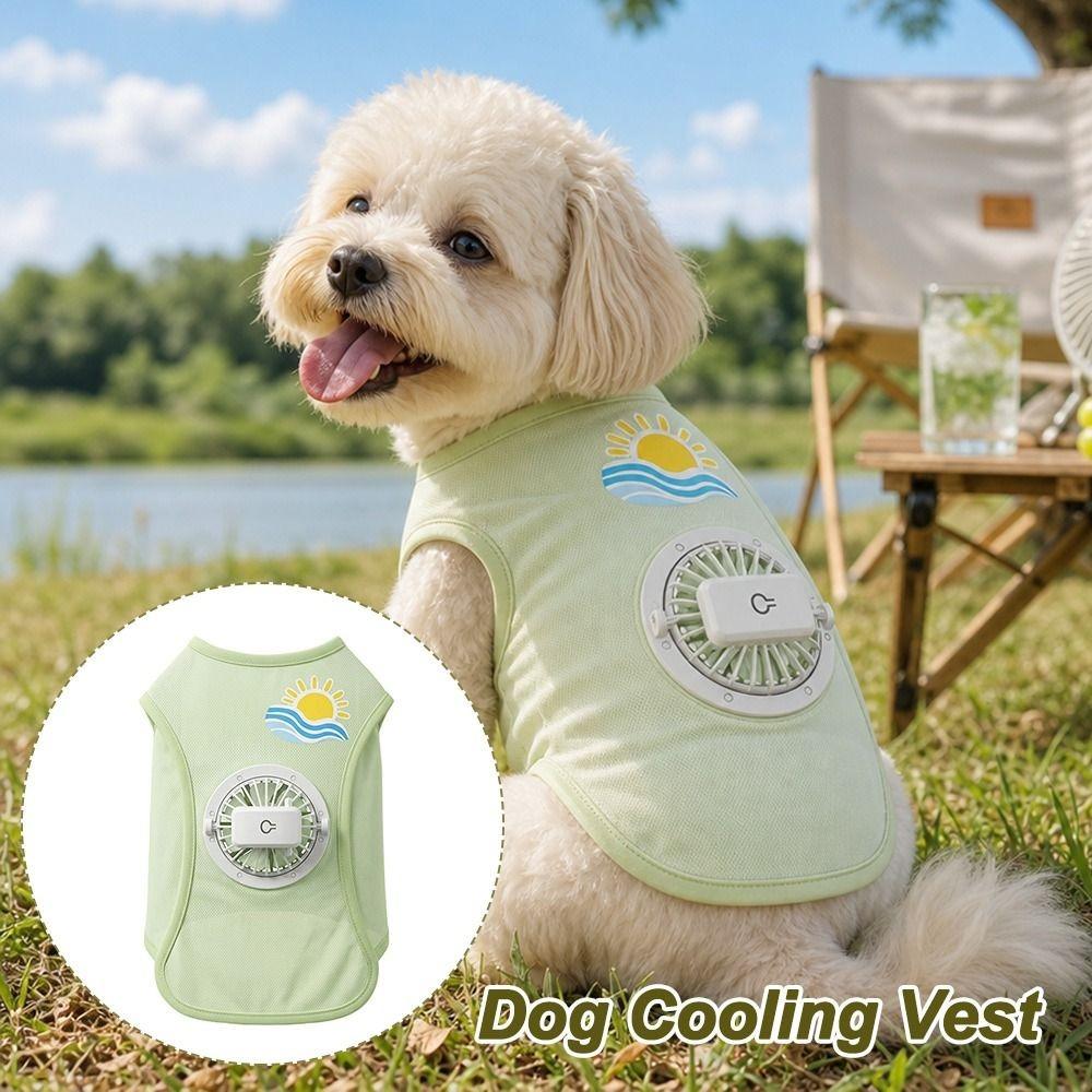 USB Charging Dog Cooling Vest Built In Fan Dog Fan Vest N Cooling Dog Vest  Photo Props