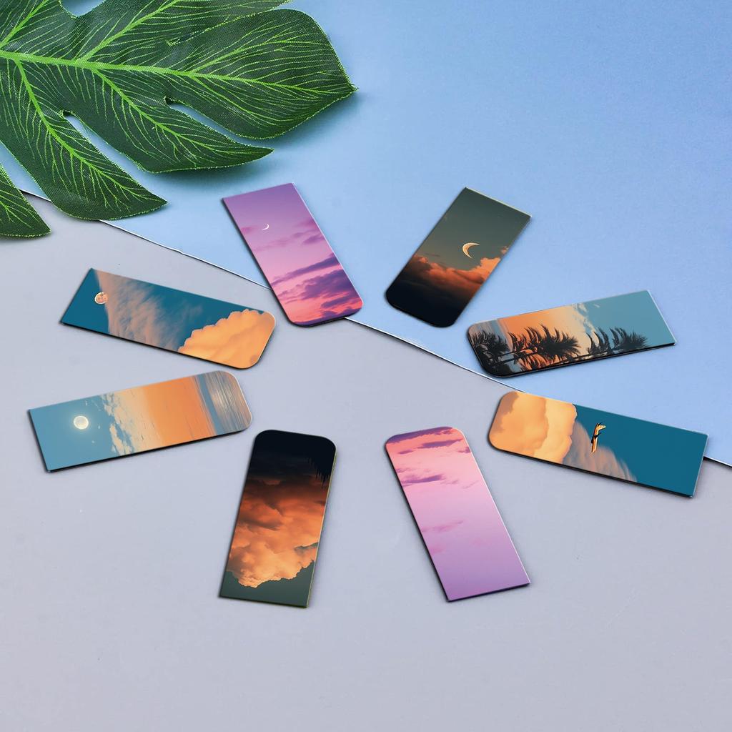 5PCS Twilight Whispers Magnetic Bookmarks Nostalgia Y2k Luggage For Pages Stationery For Cafe Paintings Office Magnetic Bookmark
