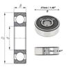 Motoforti 6301DDU Deep Groove Ball Bearings 12x37x12mm P4 Double Rubber Seal Lubricated Bearings Car Scooter Skateboard Wheel