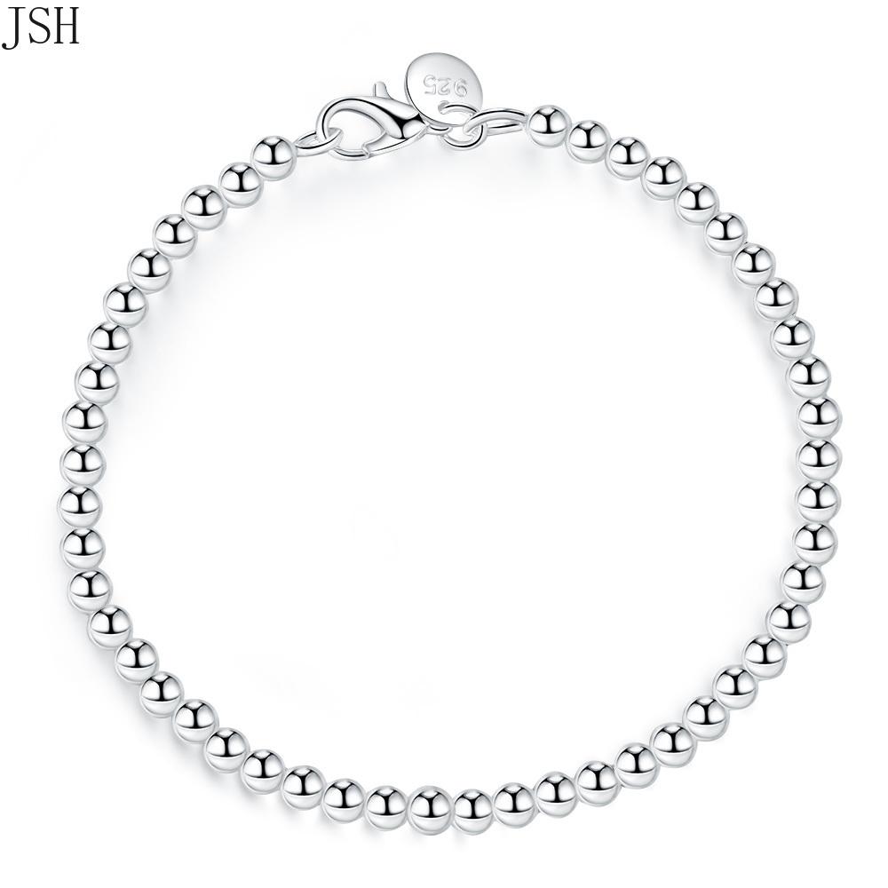 Für Frauen Kupfer 4mm Perle Goldfarbene Kette Armband Niedlich Hochzeit Dame Mode Anhänger Schmuck Geburtstagsgeschenk
