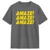 2026 Amaze Bold Typography T Shirt For Unisex Pure Cotton Hipster Crew Neck Short Sleeve Oversized Casual Daily Tops