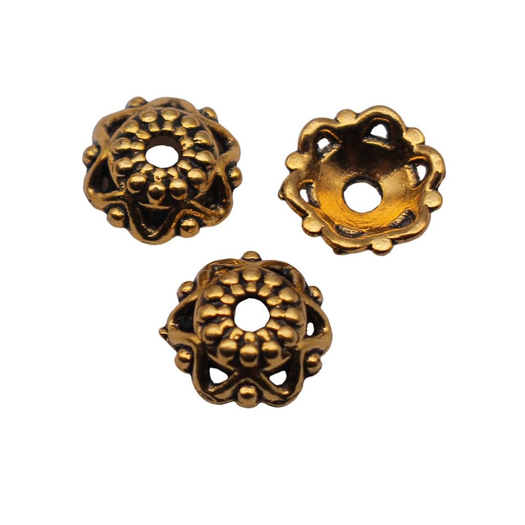 Multi Color Swirl Flower Bead Caps Spacer Beads For Jewelry Making Components