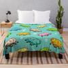 Extremely Colourful Tardigrade Pattern Throw Blanket