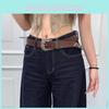 Vintage Y2k Star Rivet Pu Leather Belt With Alloy Buckle For Daily Wear