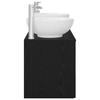 Bathroom Furniture Set 3 Pcs Black 129 X 44.5 X 80 Cm
