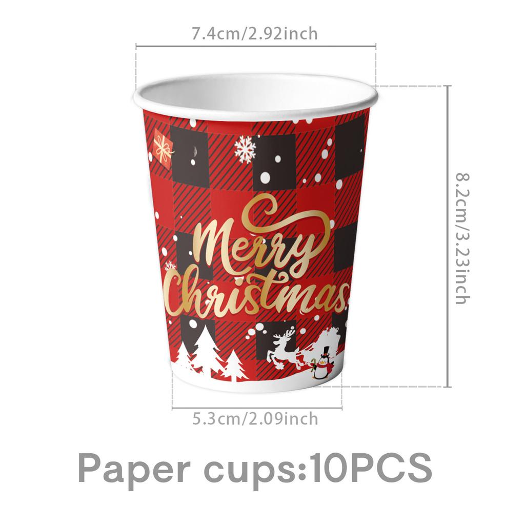 Christmas Themed Party Supplies Holiday Decorations Party Arrangements Christmas Flag Paper Plates Paper Cups Paper Towels