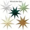 5pcsPaper Star Christmas Hanging Ornaments Xmas Tree Decor Colorful Party Decoration Christmas Eve New Year Room Home Decoration
