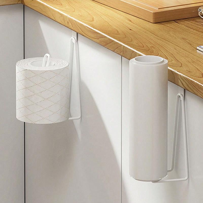1 Pc Suporte de rolo de papel higiênico Organizador Suporte de parede Suporte de armazenamento Cozinha Banheiro Sem broca Dispensador de toalhas de papel Inoxidável