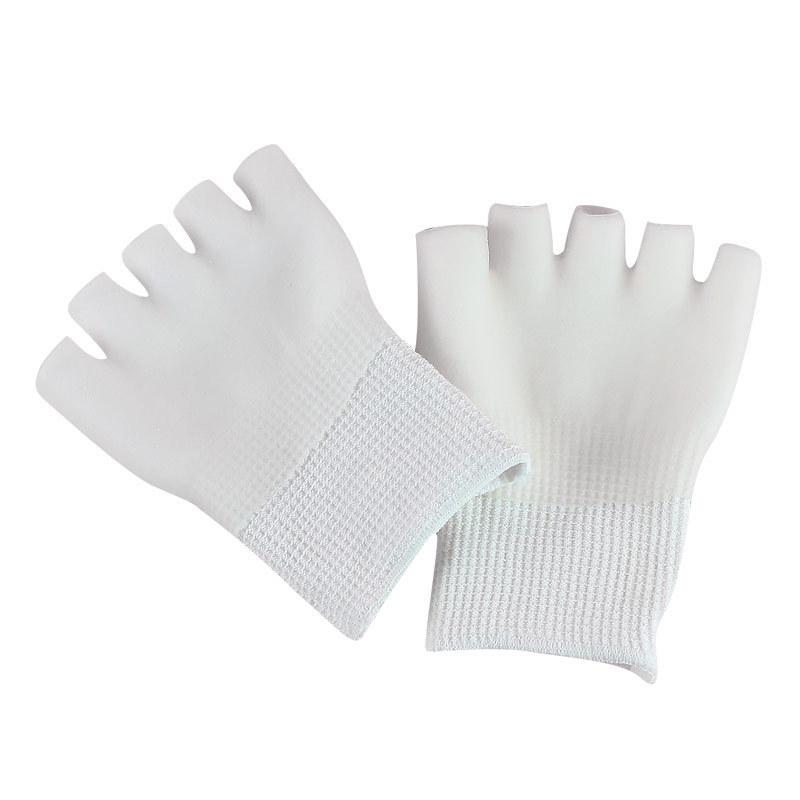 Women's SPA Cotton Fiber Gel Split-toe Open-toe Half-cut Five-toe Socks White Gel Open-toe Spot Wholesale