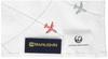 Marushin Hand JAL Japan Flight Fully 6205000400 Towel, Airlines, 25x25cm, Route, 100% Cotton, Embroidered,