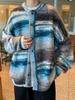 Men's Trendy Color Block Knit Sweater - Autumn/Winter Warm Round Neck Cardigan