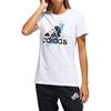 adidas Logo-Print Atmungsaktiv Rundhals Kurzarm T-Shirt Damen T-Shirts Weiß GN9151
