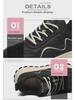 2024 Women's Genuine Leather Lightweight Lace-Up Sneakers - Non-Slip, Soft-Soled, Casual Fit for Autumn