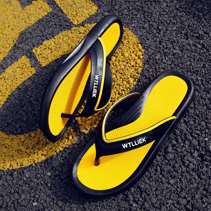 Men's Flip Flops Summer Versatile EVA High Elastic Soft Sole Comfort Beach Men's Slippers Fashion Youth Outdoor Casual Sandals