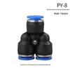 High-Pressure PE Tee & Reducer Pneumatic Quick-Fit Fittings for Air Pipe