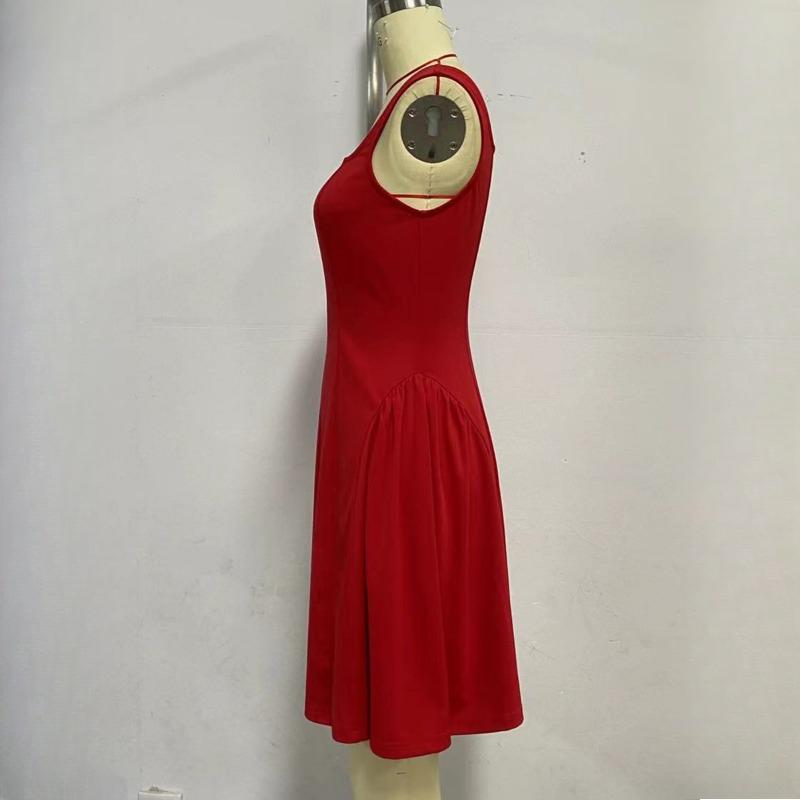 GMXIA Women's Summer Slim Dresses Backless Sleeveless Vest Halter Dresses