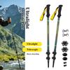 Bețe de trekking din fibră de carbon 3K, Bețe de drumeție ușoare, Bețe de Nordic walking, potrivite pentru drumeții, trekking, teren noroios și medii înzăpezite