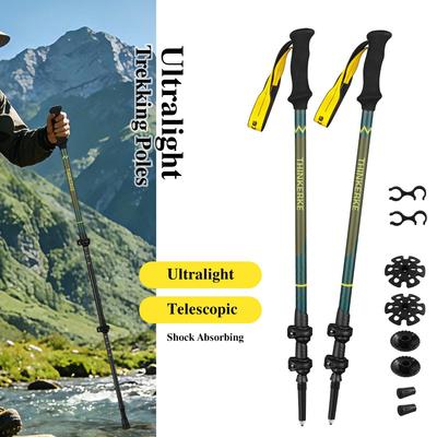 3K Carbon Fiber Trekking Poles,Lightweight Hiking poles,Nordic Walking Poles,  Suitable for Hiking, Trekking, Muddy Terrain, and Snowy Environments