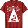 Basset Hound UFO Alien Abduction Graphic Tee Funny Dog Lover Gift T-Shirt