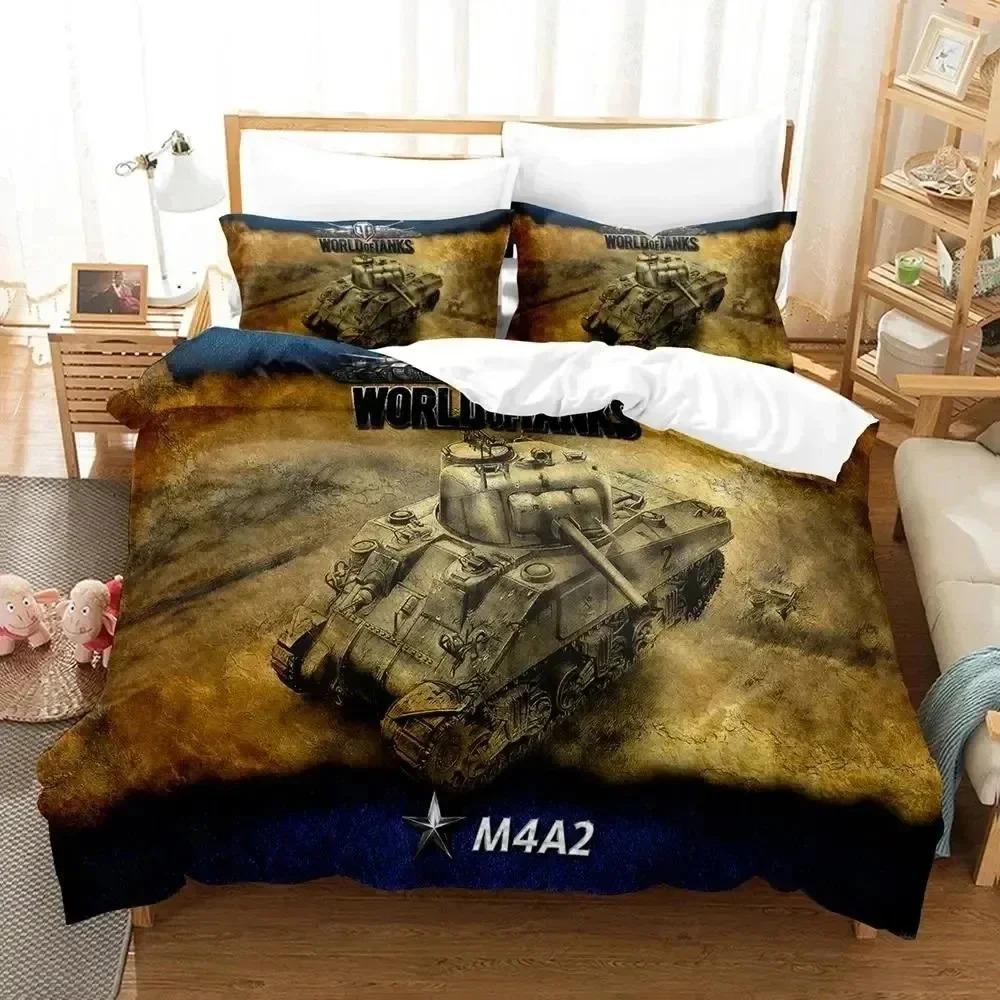 Comforter Game World Of Tanks Bedding Set 3D Printed Suitable For Bedroom Kids Home Textile