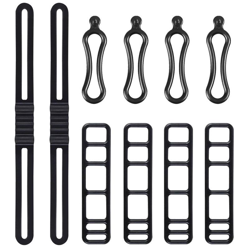 10Pcs/Set Bike Silicone Mount Bands Bicycle Light Straps For Headlight Taillight Fixing Universal Bike Accessories