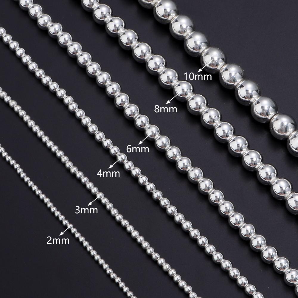 40-190 Stück/Los 2-12mm Natürliche Hämatitperlen Glatte Runde Natursteinperlen Für Schmuckherstellung DIY Armband Halskette Lose Perlen
